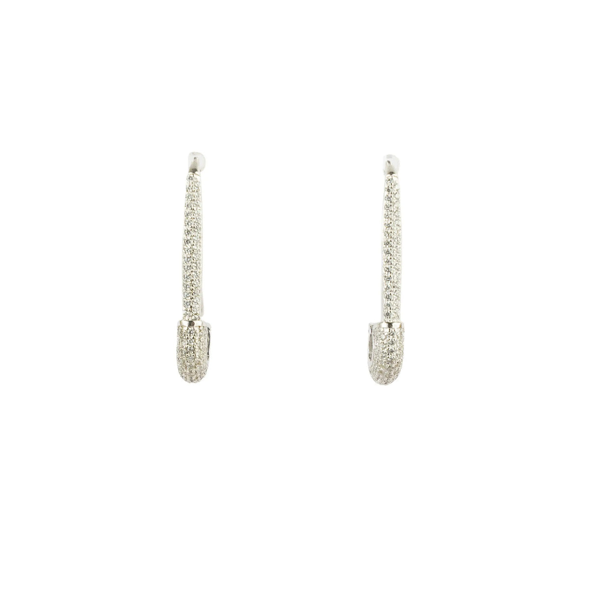 Minimalist Pin 925 Silver Earrings — detail view 2