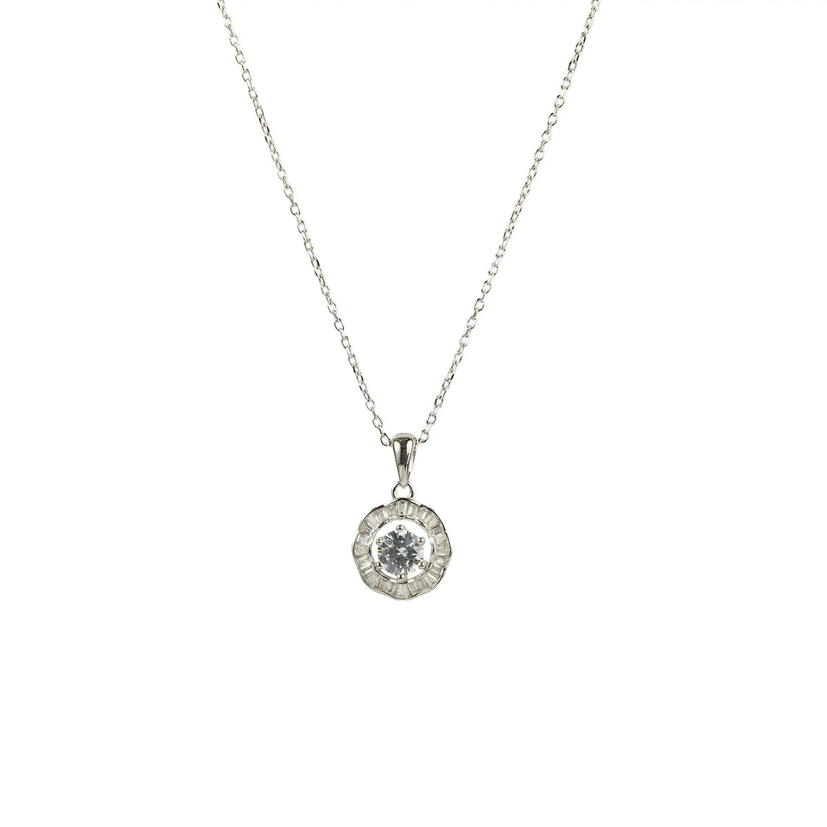 Moonlight Orbit 925 Silver Necklace — detail view 3