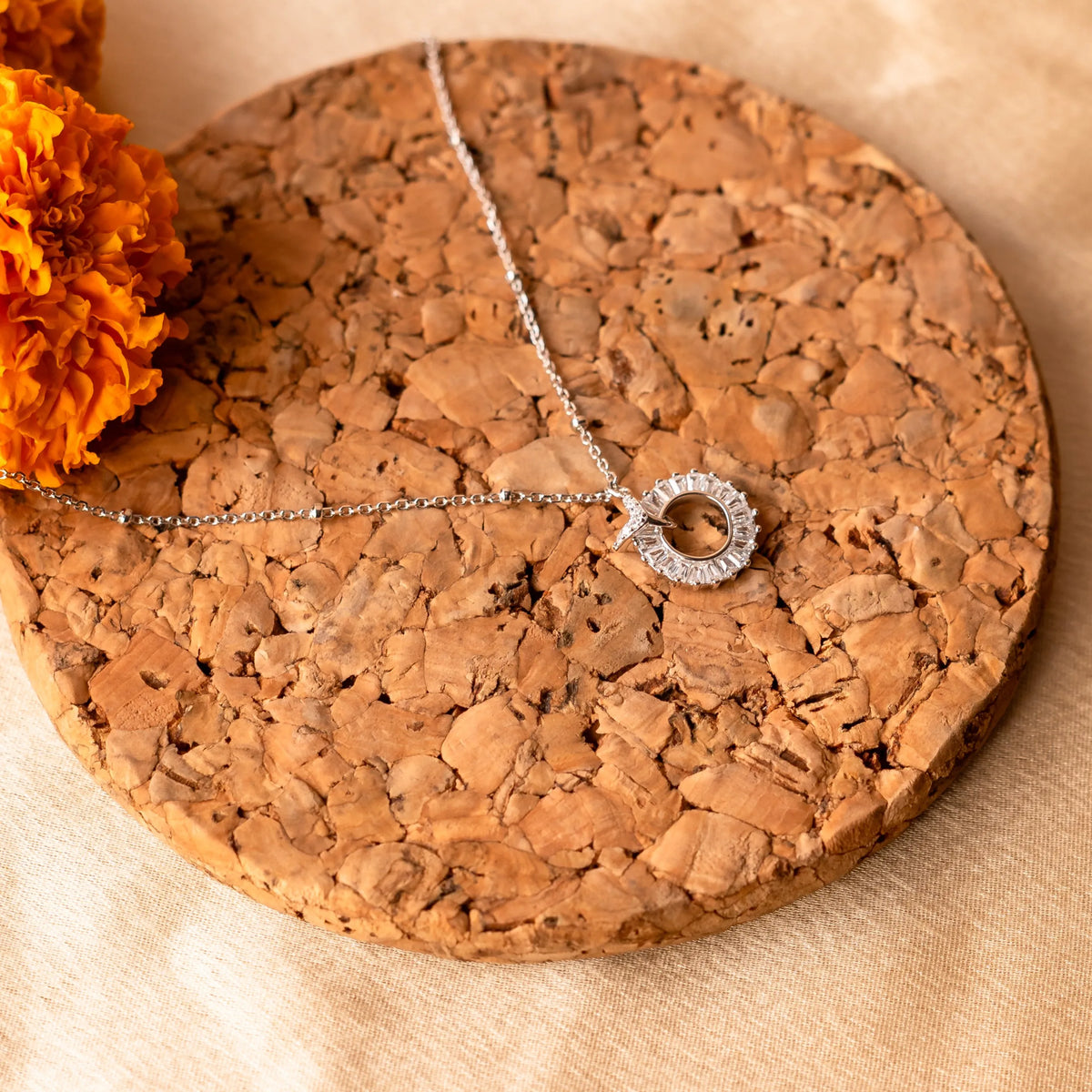Eternal Circle 925 Silver Pendant Necklace