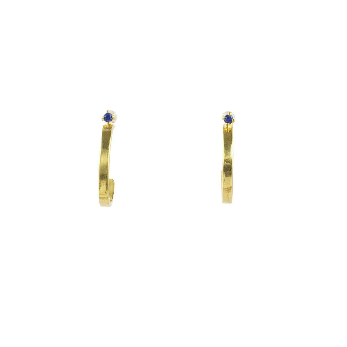 Crescent Moon 925 Silver Earrings — detail view 2
