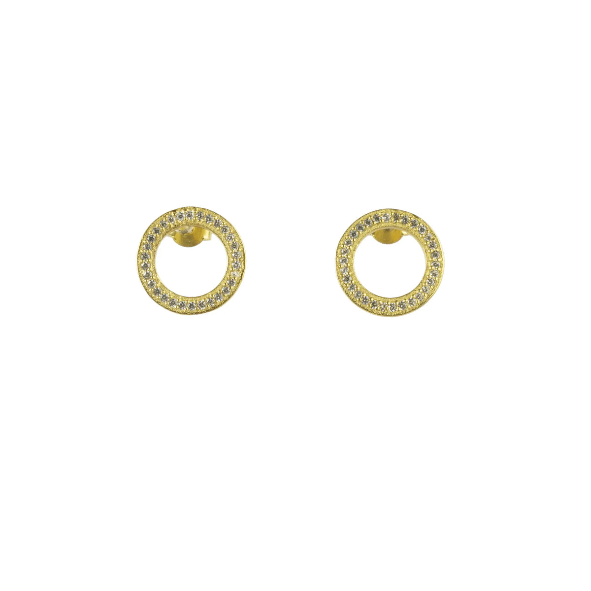 Divine Orbit Halo 925 Silver Stud Earrings — detail view 2