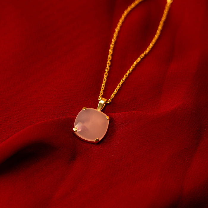 Rosaline Rose Gem 925 Silver Necklace