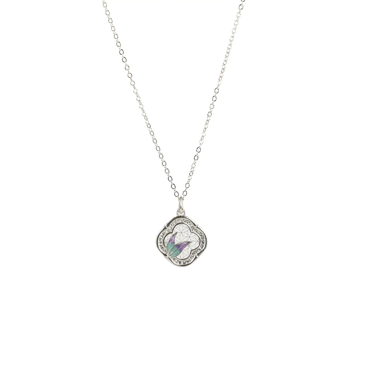 Mystic Medallion Antique 925 Silver Necklace — detail view 3