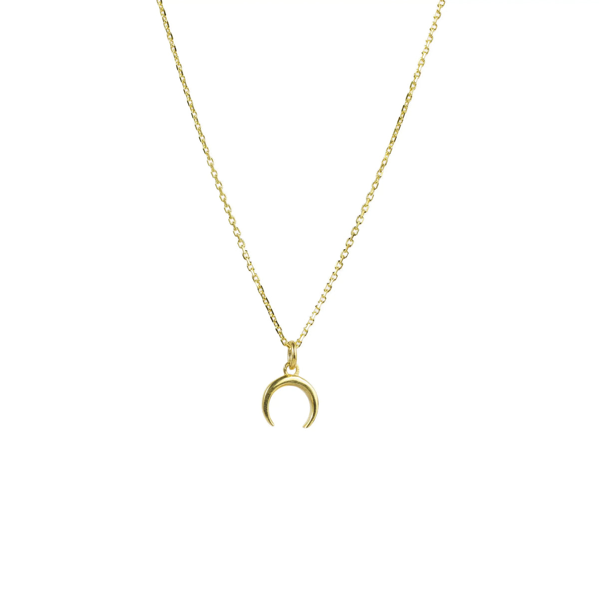 Serene Crescent Moon 925 Silver Necklace — detail view 2