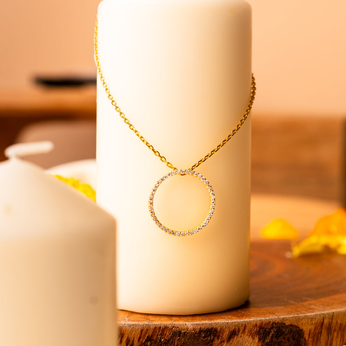 Circle of Light Halo 925 Silver Necklace
