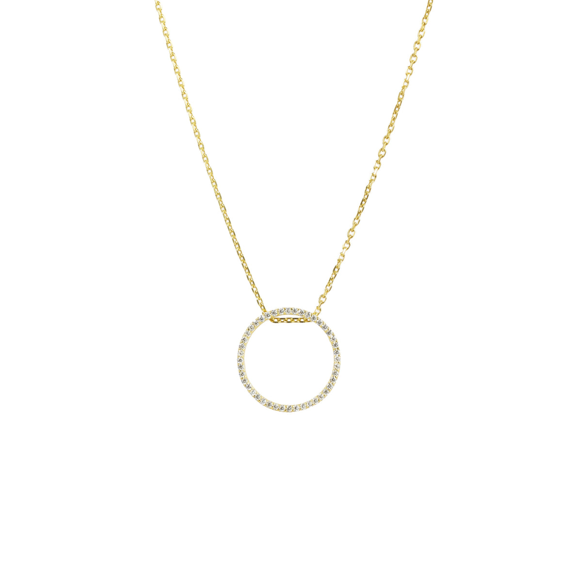 Circle of Light Halo 925 Silver Necklace — detail view 3
