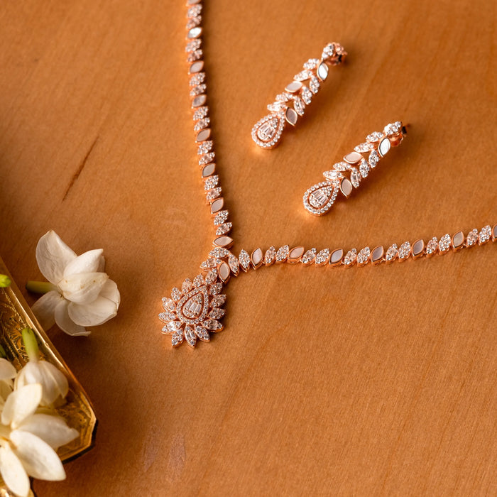 Royal Bloom 925 Silver Necklace Set