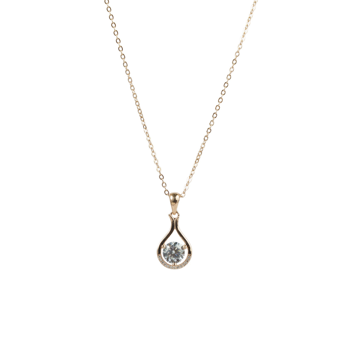 Rose Gold Raindrop 925 Silver Necklace — detail view 6