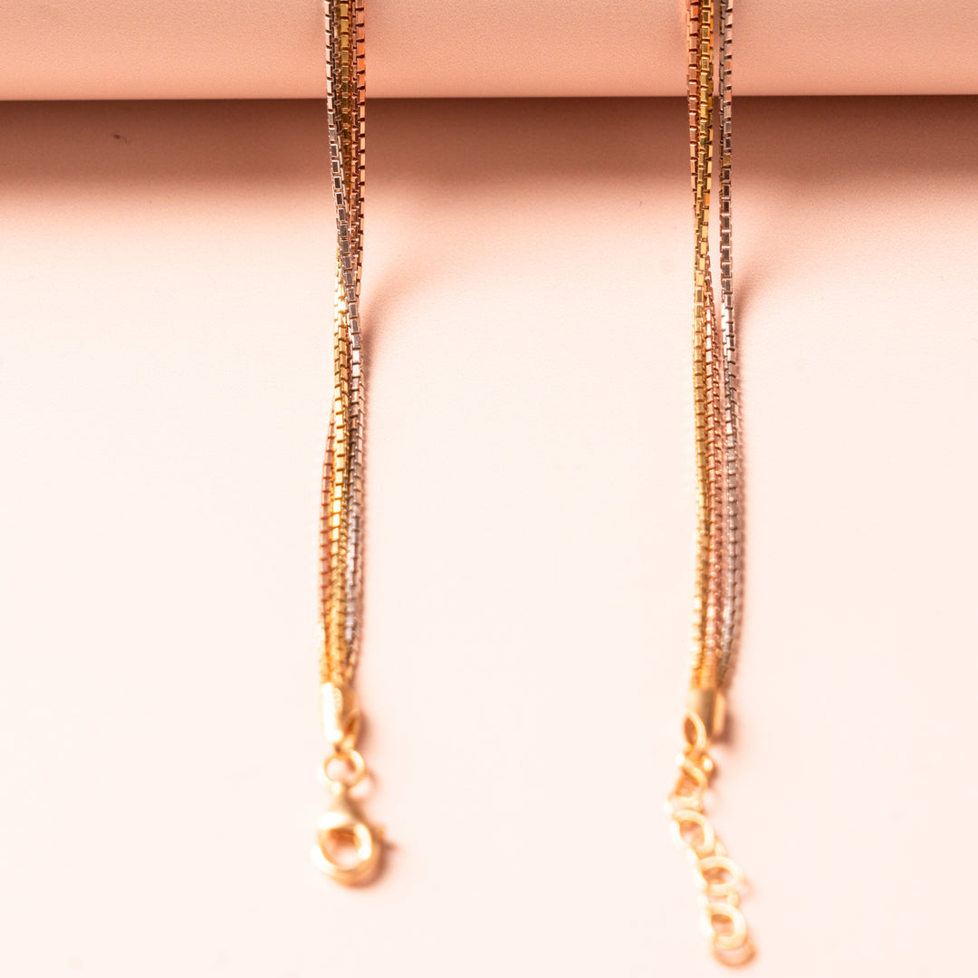 3 Layered Silver Anket Multicolour