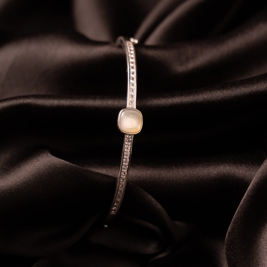 Single Gem Silver Bracelet