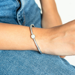 Load image into Gallery viewer, Single Gem Silver Bracelet