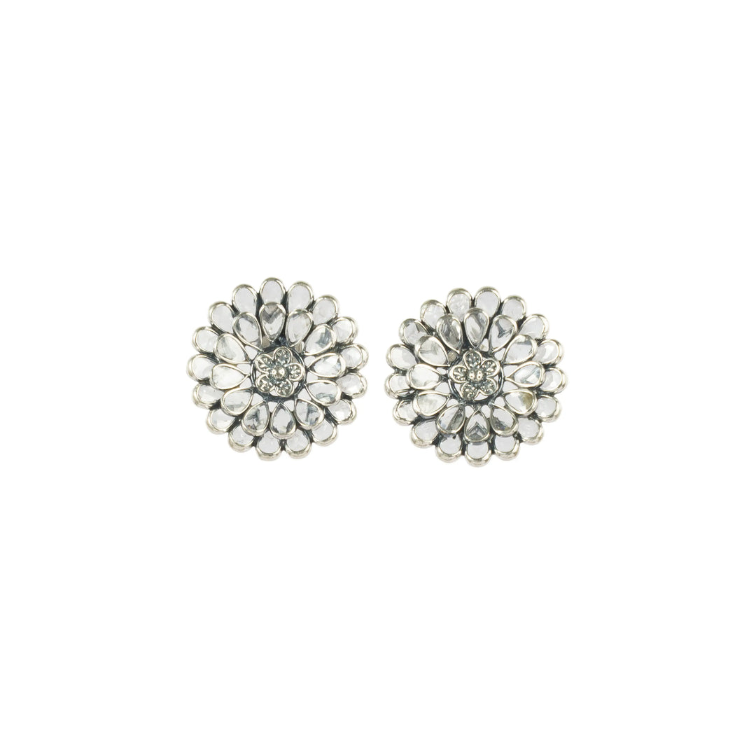 Silver Lotus Earings