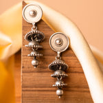 Load image into Gallery viewer, Multi-Layered Silver Jhumka