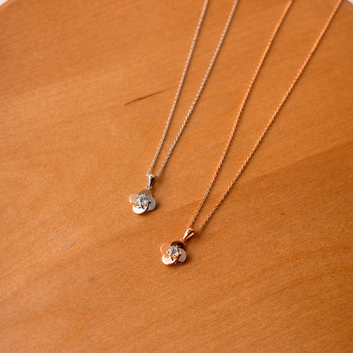 Minimalist Flora 925 Silver Necklace