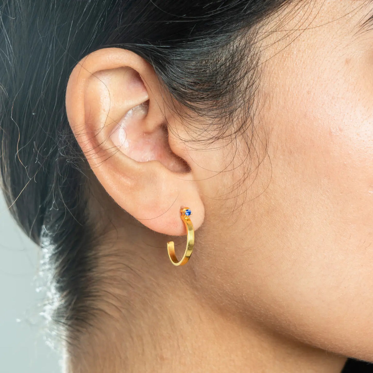 Crescent Moon 925 Silver Earrings — detail view 3