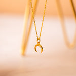 Load image into Gallery viewer, Serene Moon Gold Necklace