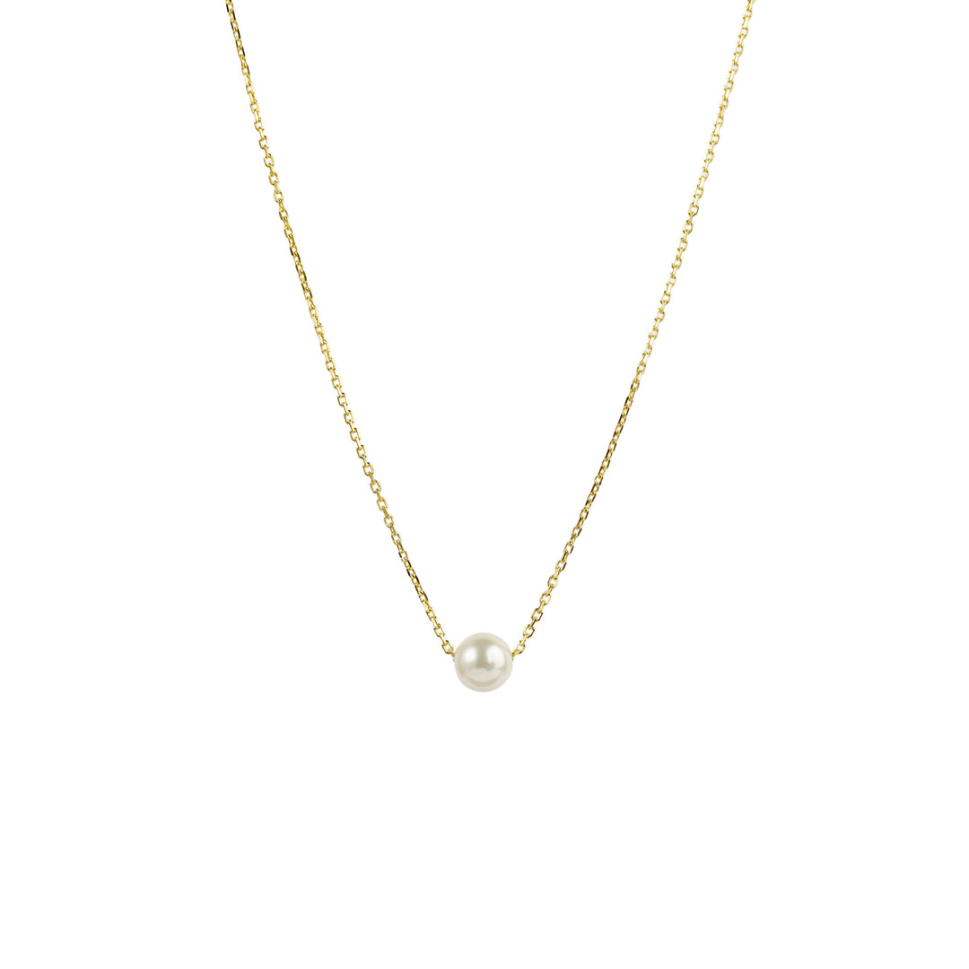 Single Pearl Gold Necklace