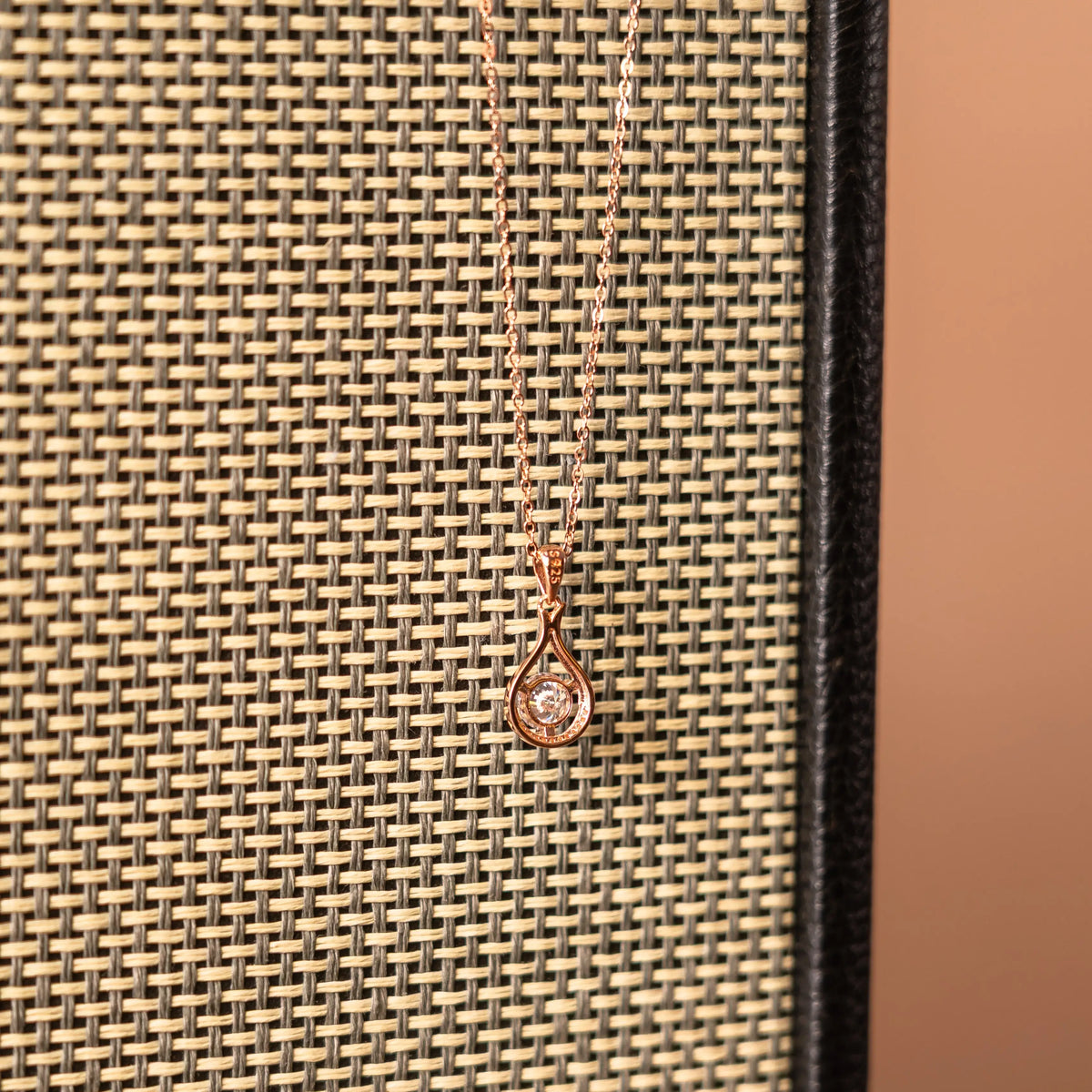 Rose Gold Raindrop 925 Silver Necklace
