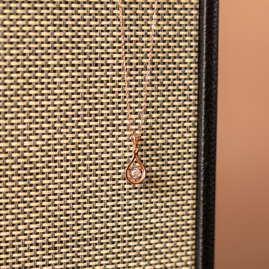 Rose Gold Raindrop Necklace